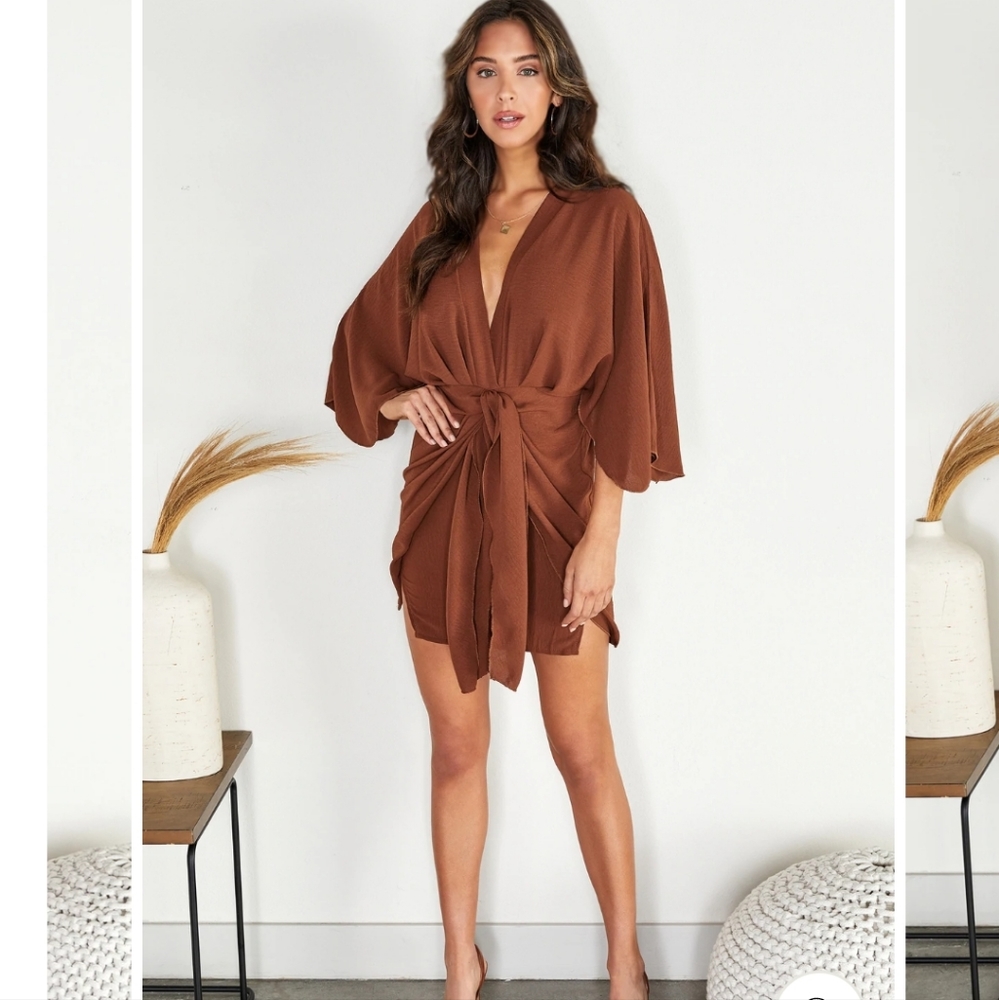 Tied Front Mini Dress